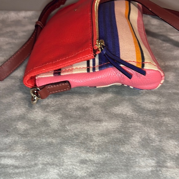 Kate Spade Stripe Crossbody Bag w/ Storybook Lining EUC - Picture 4 of 14